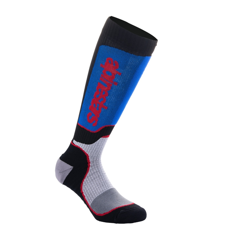 Șosete Alpinestars MX Plus pentru copii Negru-Roșu-Albastru-Gri