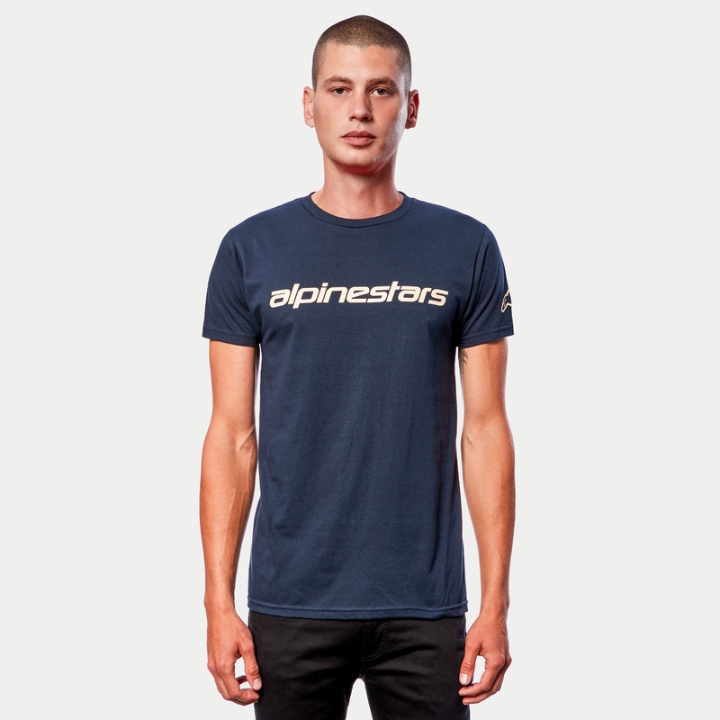 Tricou Alpinestars Linear Wordmark albastru-bej