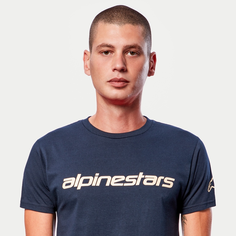 Tricou Alpinestars Linear Wordmark albastru-bej
