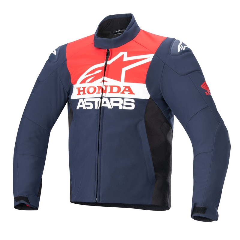 Geacă motocicletă Alpinestars SMX Waterproof Honda albastru-negru-roșu-alb