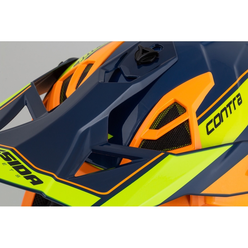 Casca motocross Cassida Cross Pro 2 Contra galben-portocaliu-albastru fluo