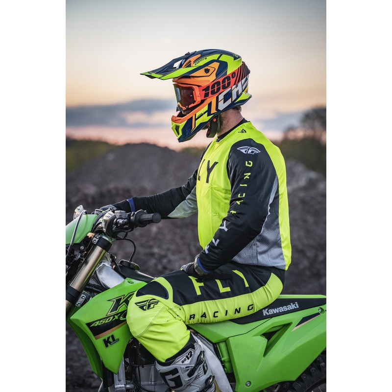 Casca motocross Cassida Cross Pro 2 Contra galben-portocaliu-albastru fluo