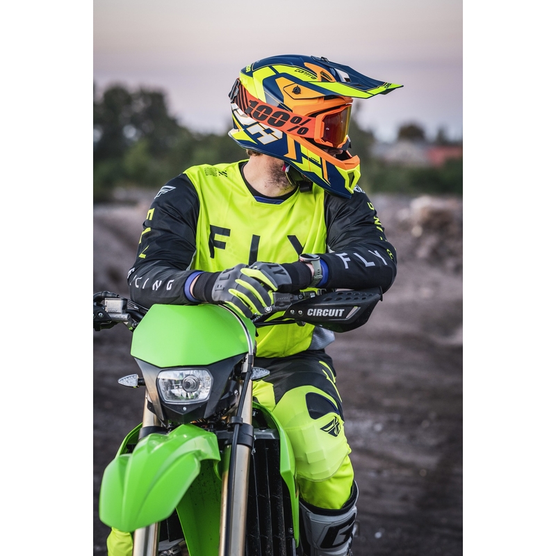 Casca motocross Cassida Cross Pro 2 Contra galben-portocaliu-albastru fluo