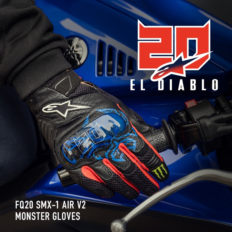 Mănuși moto Alpinestars SMX-1 Air 2 Monster FQ20 Negru-Roșu-Albastru-Alb-Verde