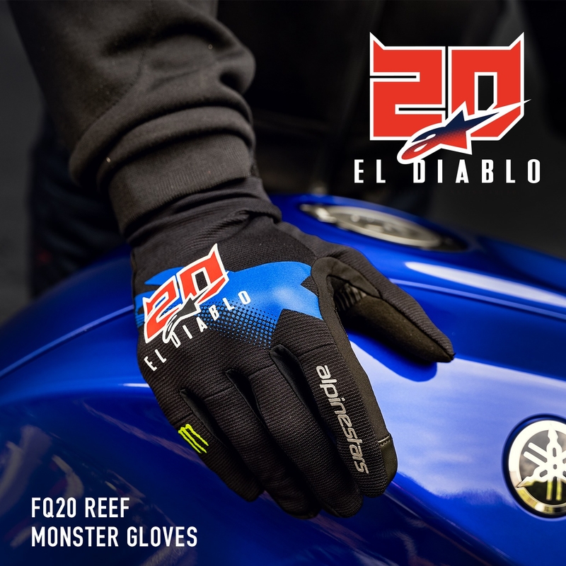Mănuși moto Alpinestars Reef Monster FQ20 negru-roșu-albastru-alb-verde