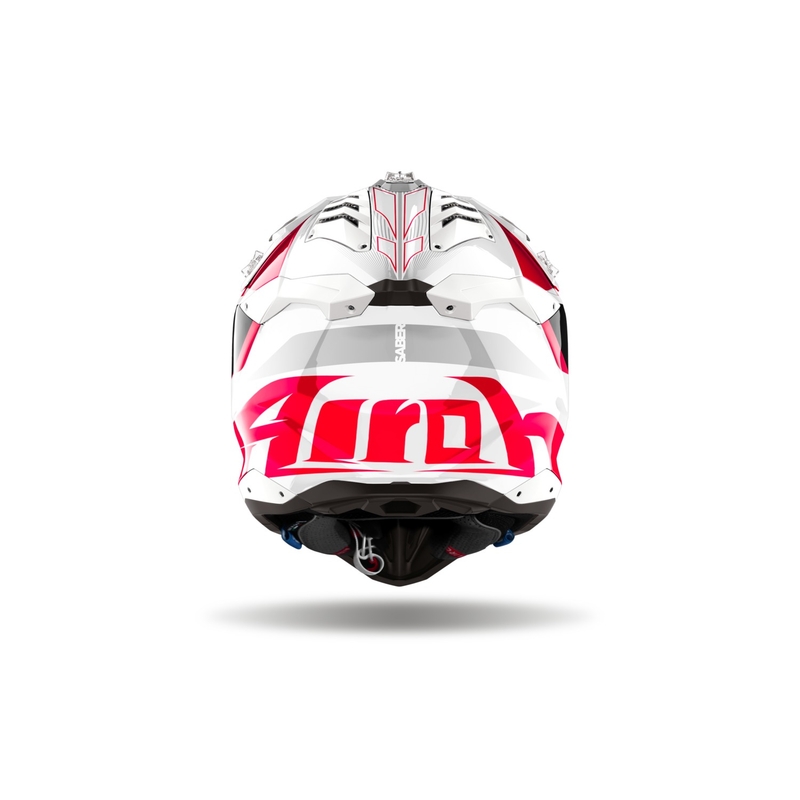 Cască de motocross Airoh Aviator 3 Saber, roșie lucioasă