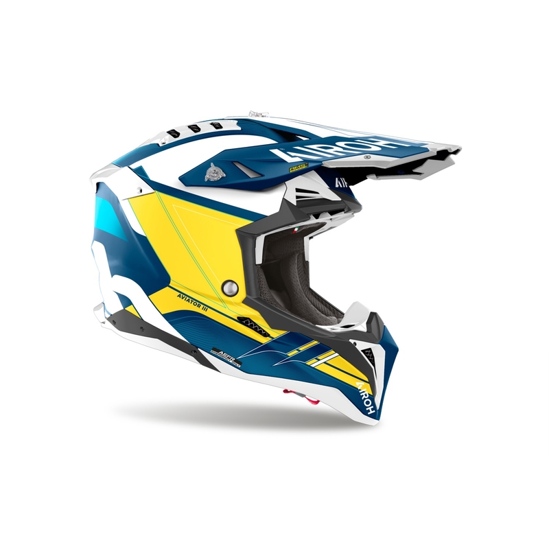 Cască motocross Airoh Aviator 3 Saber albastru mat