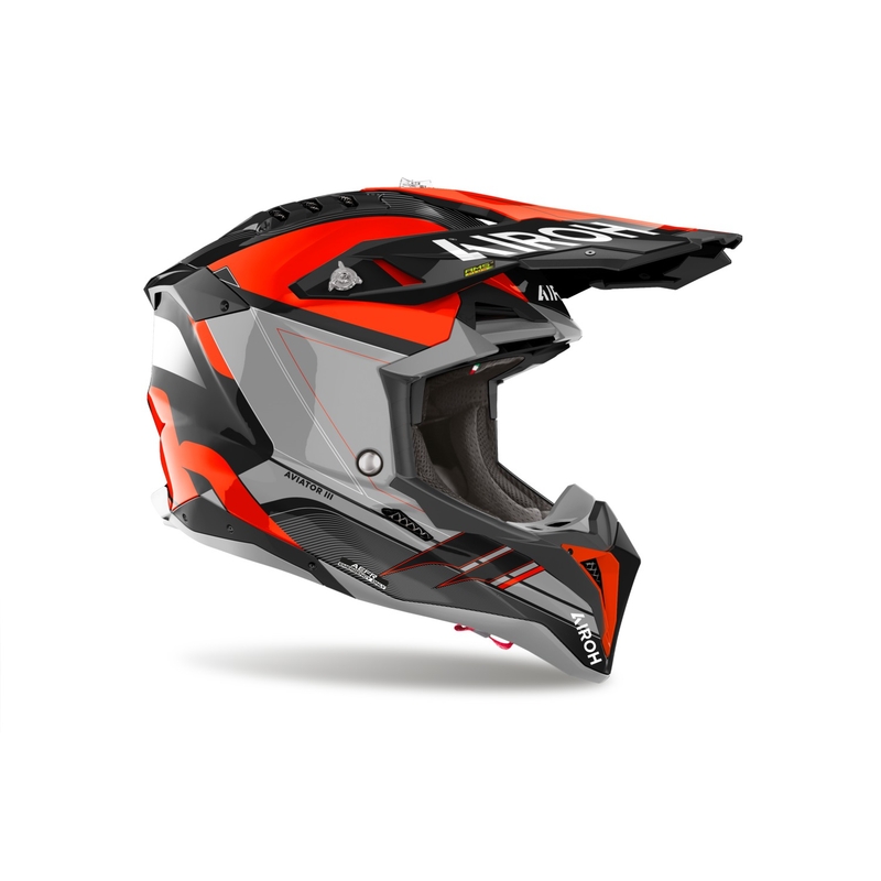 Casca motocross Airoh Aviator 3 Sabre 2024 portocaliu lucios