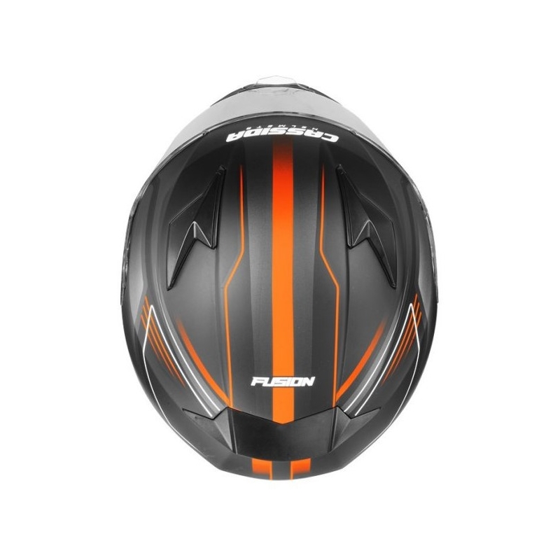 Cască de motocicletă Cassida Apex Fusion Black-Orange-White lichidare
