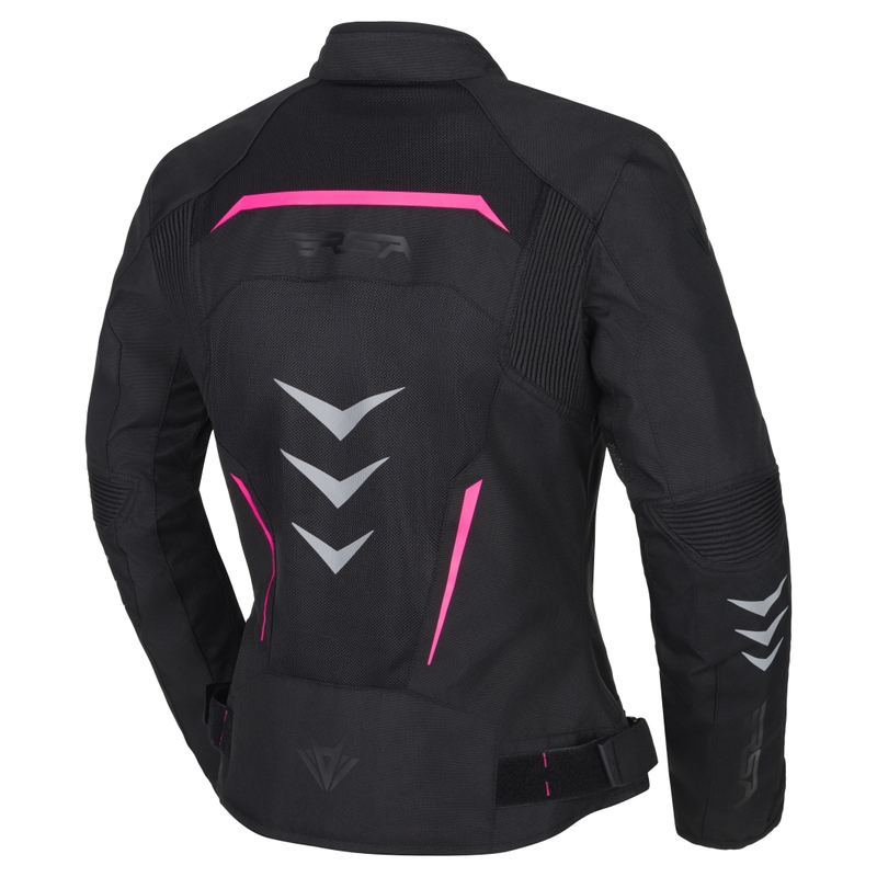 Geaca moto dama RSA Runway negru-roz