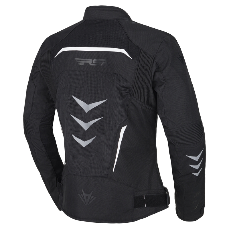 Geaca moto dama RSA Runway alb-negru