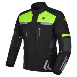 Jachetă de motociclist RSA Storm negru-gri-gri-fluo-galbenă