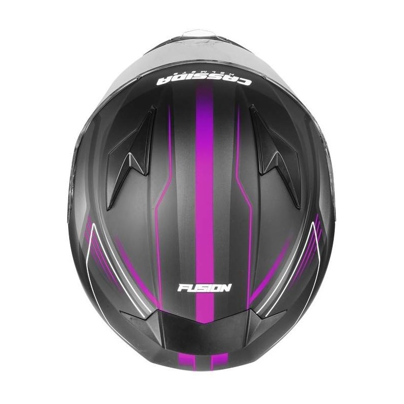 Cască de motocicletă Cassida Apex Fusion Black-Pink-White