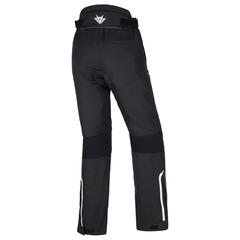 Pantaloni moto pentru femei RSA Wasp negru, alb i rou pentru motociclete RSA Wasp
