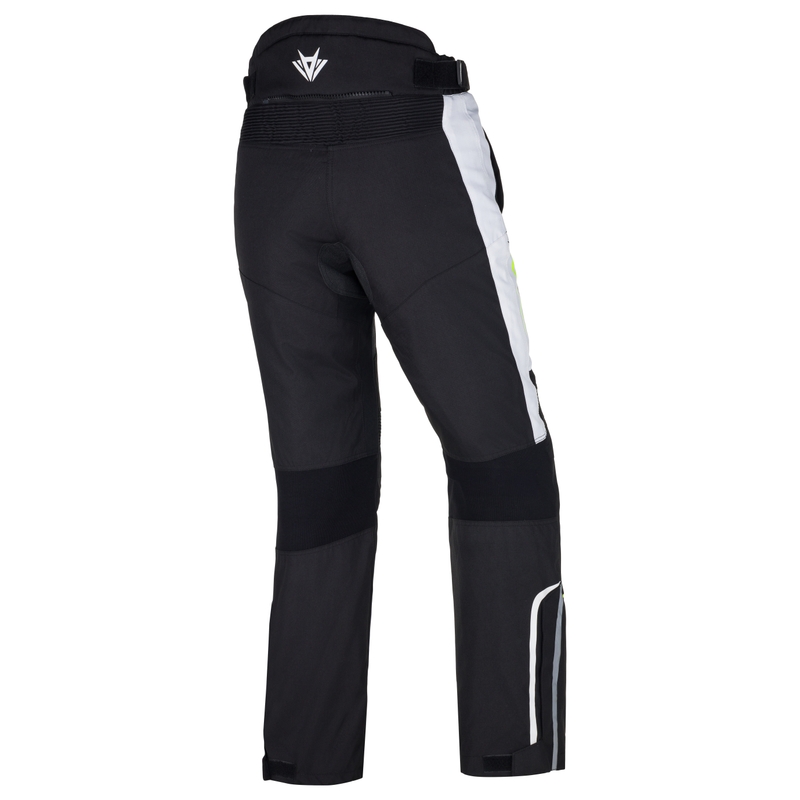 Pantaloni moto pentru femei RSA Wasp negru-galben-fluorescent-alb-alb