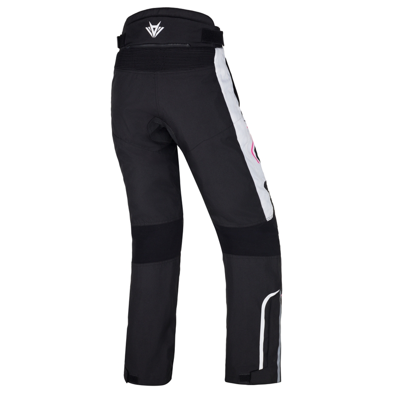 Pantaloni moto pentru femei RSA Wasp Negru, roz i alb pentru motociclete