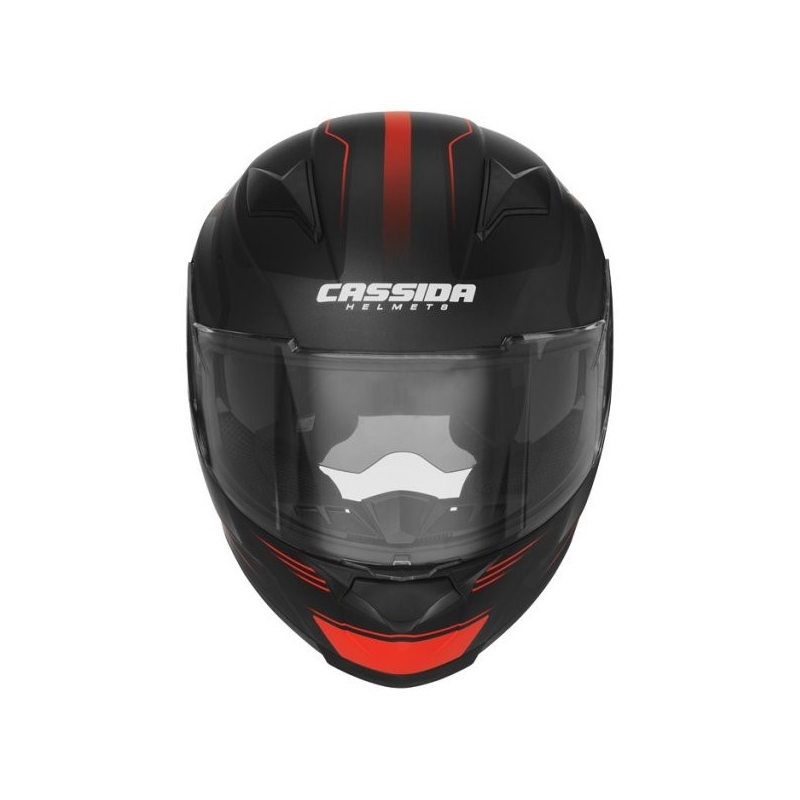 Cască de motocicletă Cassida Apex Fusion negru-roșu-fluo lichidare