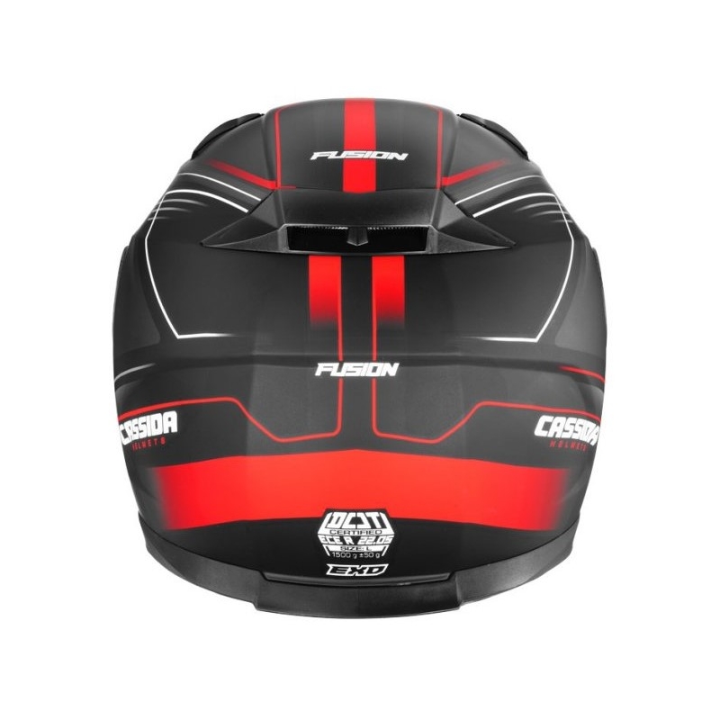 Cască de motocicletă Cassida Apex Fusion negru-roșu-fluo lichidare