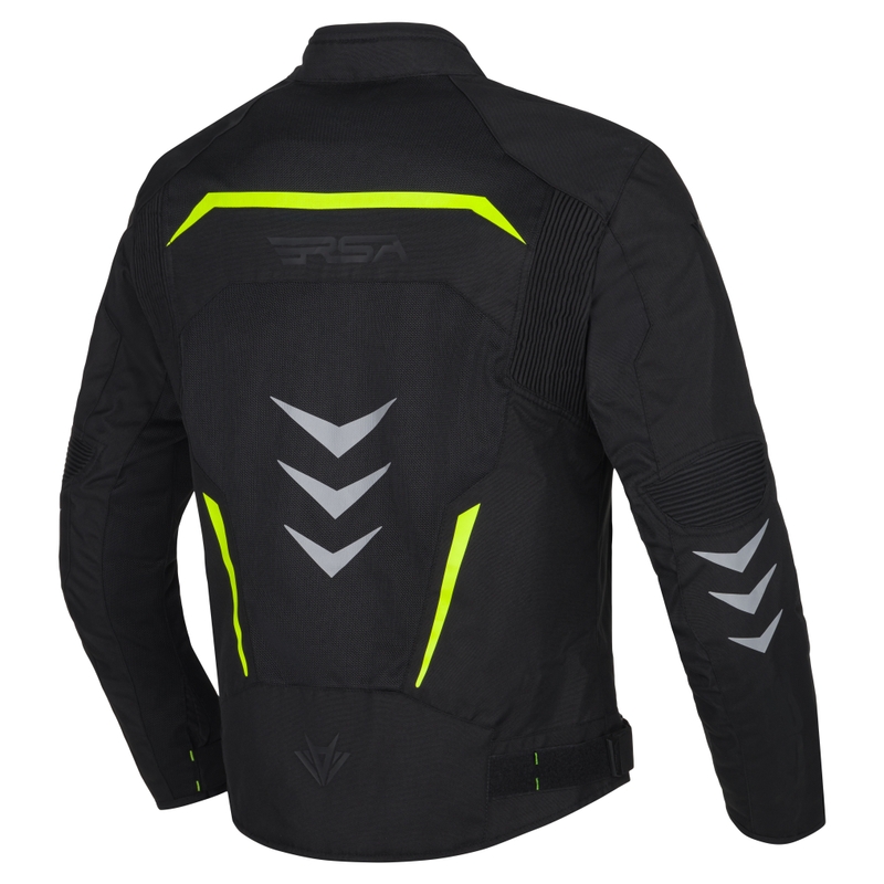 Geacă moto RSA Runway negru-galben fluo - II. calitate
