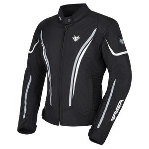 Jachetă de motocicletă pentru femei RSA Wasp negru-gri-alb-negru