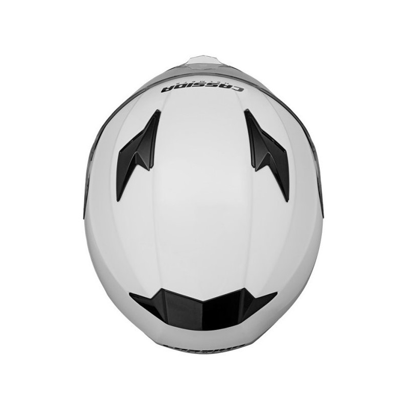 Cască de motocicletă Cassida Apex alb lichidare