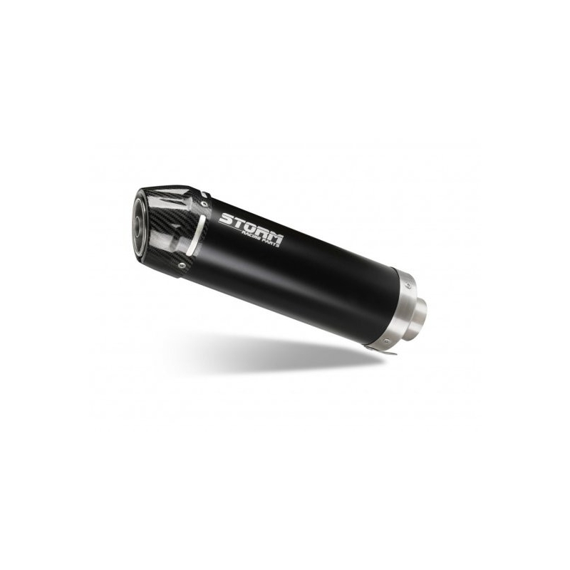 Sistem de evacuare complet 1x1 STORM GP Black with carbon cap pentru VOGE Brivido 125 R  2023-2024