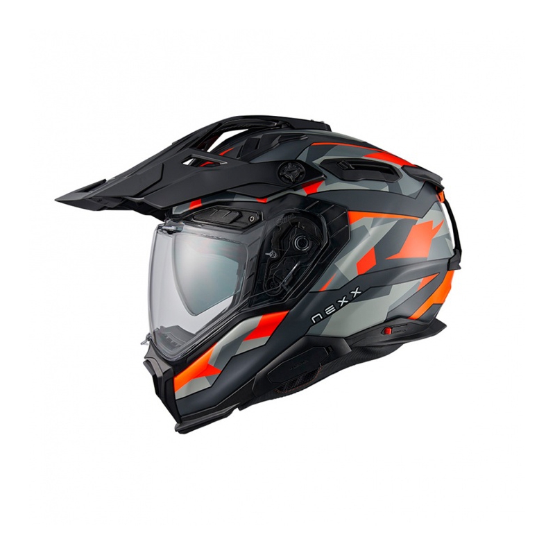 Casca moto Enduro Nexx X.WED3 Trailmania gri-portocaliu lichidare