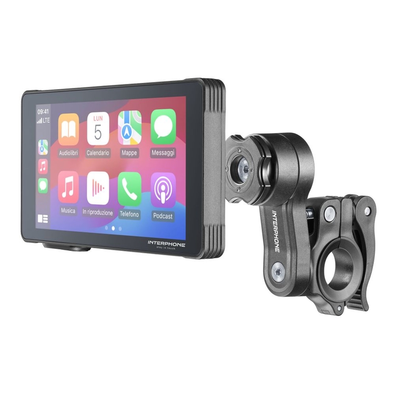 Interfon RIDESYNC cu afișaj Apple CarPlay și Android Auto pentru motociclete