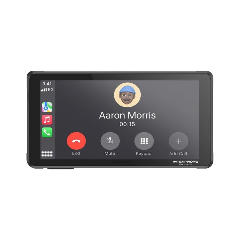 Interfon RIDESYNC cu afișaj Apple CarPlay și Android Auto pentru motociclete