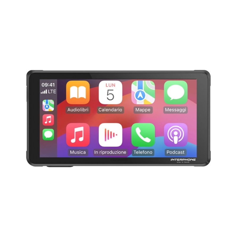 Interfon RIDESYNC cu afișaj Apple CarPlay și Android Auto pentru motociclete