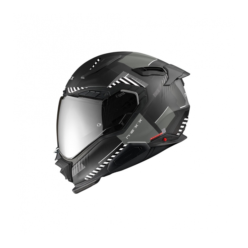 Casca integrala moto Nexx X.WST3 Fluence negru-argintiu lichidare