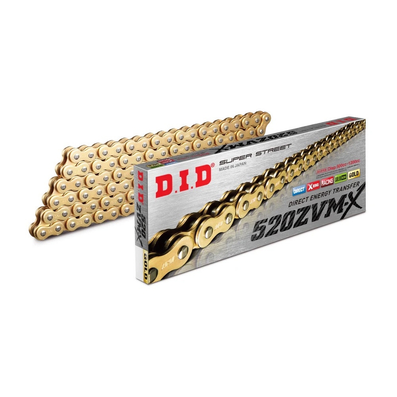 Lant ZVM-X series X-Ring D.I.D Chain 520ZVM-X 112 zale Gold/Gold