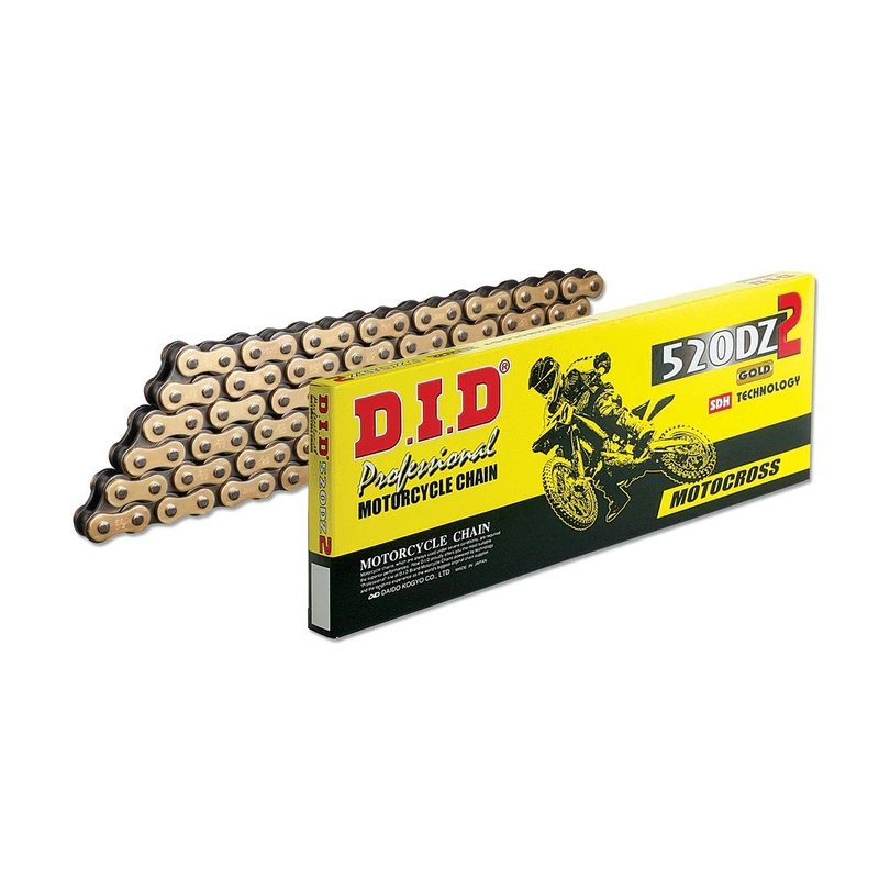 Lant motocros D.I.D Chain 520DZ2 SDH 114 zale auriu/negru