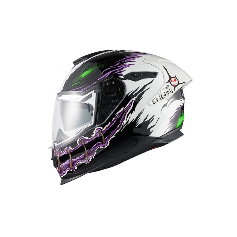 Casca moto integrala Nexx Y.100R Night Rider alba lichidare