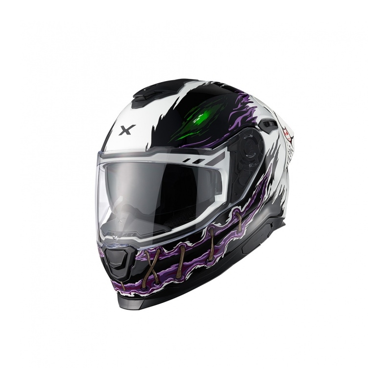 Casca moto integrala Nexx Y.100R Night Rider alba lichidare