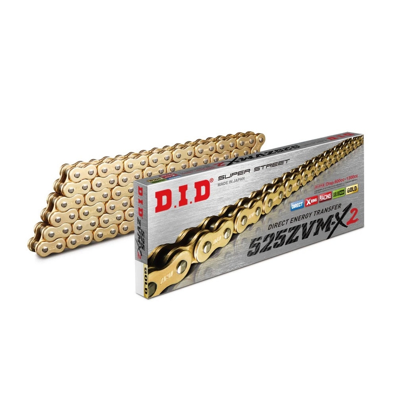 Lant ZVM-X series X-Ring D.I.D Chain 525ZVM-X2 108 zale Gold/Gold