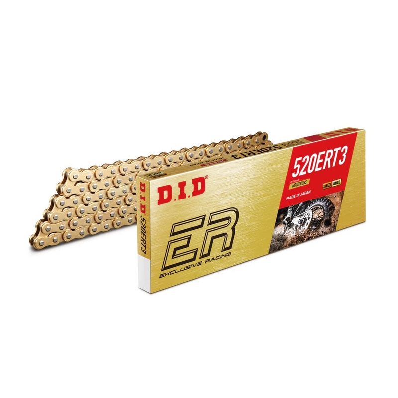 Lant de curse pentru motocross D.I.D Chain 520ER-T3 SDH 114 zale Gold/Gold lichidare