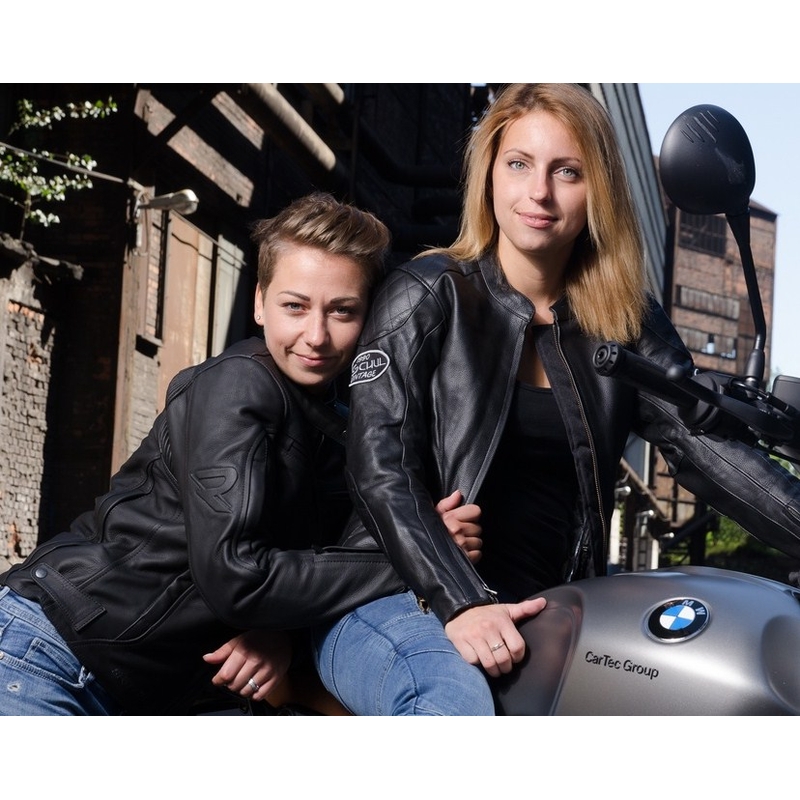 Jachetă de motociclete pentru femei Tschul 635 Negru Vânzare lichidare