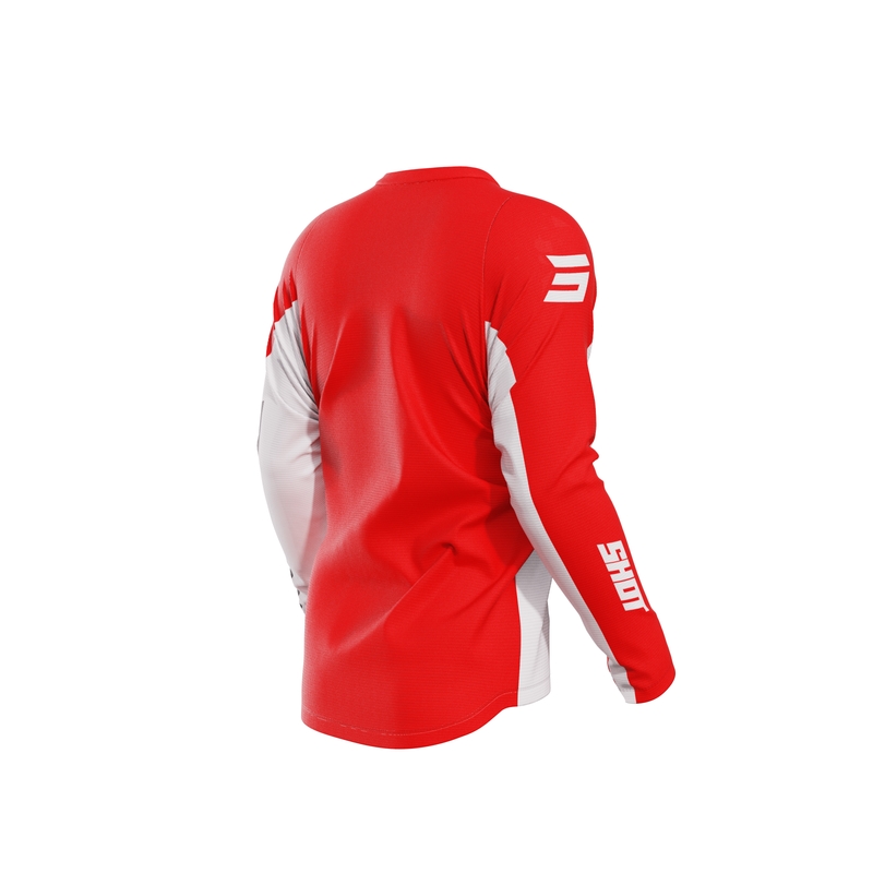 Tricou motocross Shot Devo Star roșu lichidare