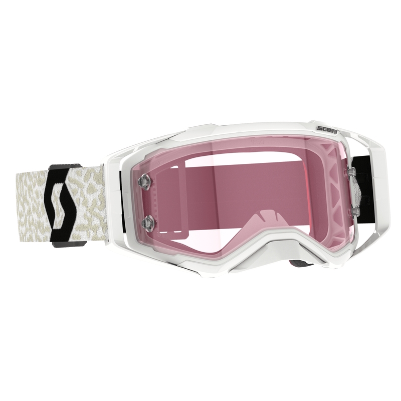 Ochelari de motocross Scott Prospect AMP alb-negru-roz