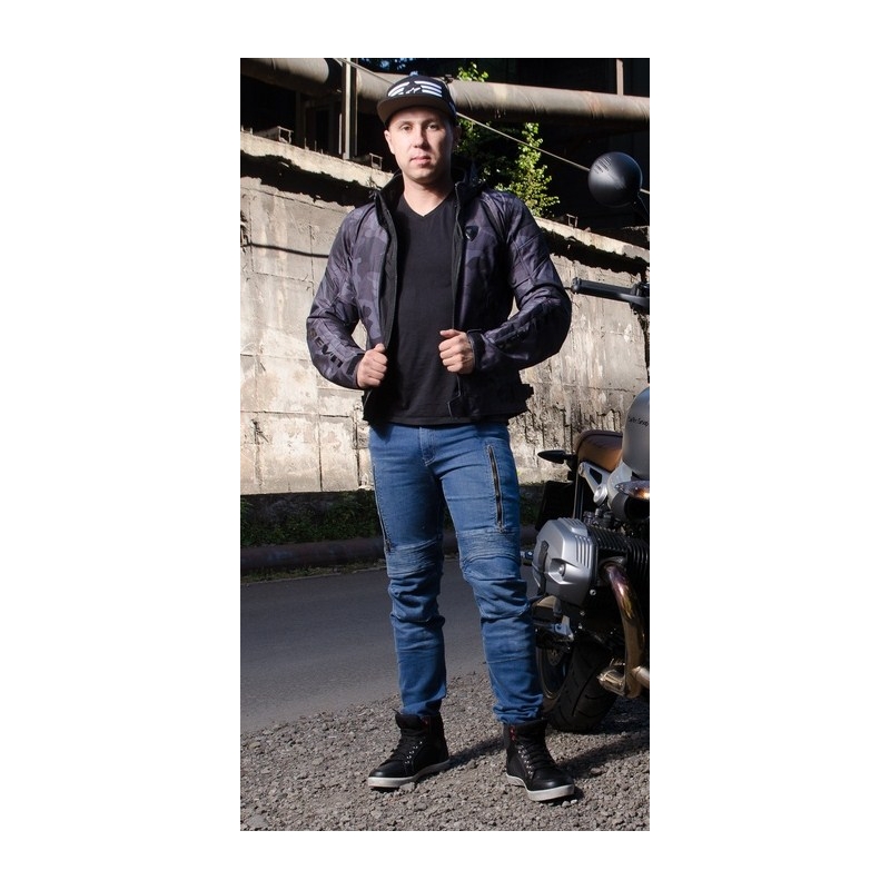 Revit Flare Flare negru jachetă de motocicletă lichidare