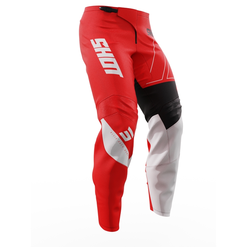 Pantaloni motocross copii Shot Draw Rush roșii lichidare