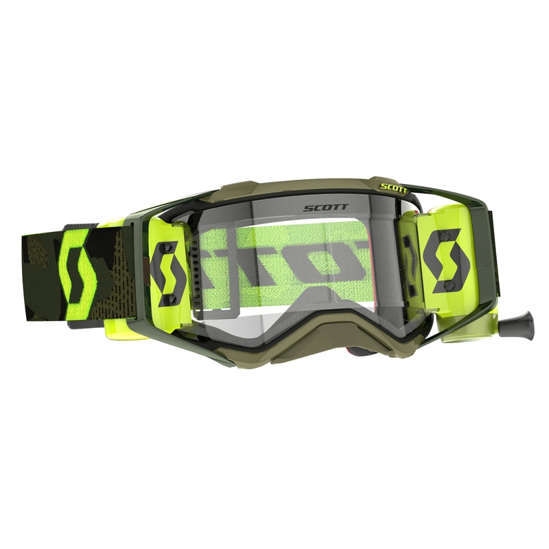 Ochelari de motocross Scott Prospect Super WFS galben kaki-fluo