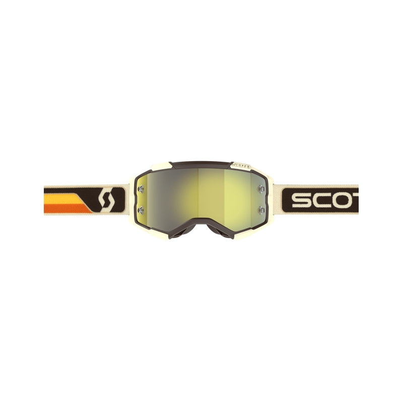 Ochelari de protecție de motocross Scott Fury CH maro-bej-galben