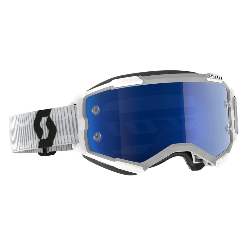 Ochelari de motocross Scott Fury CH alb-albastru
