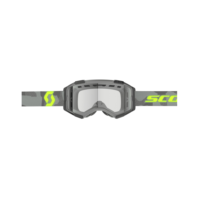 Ochelari de protecție de motocross Scott Fury Enduro gri-galben fluo