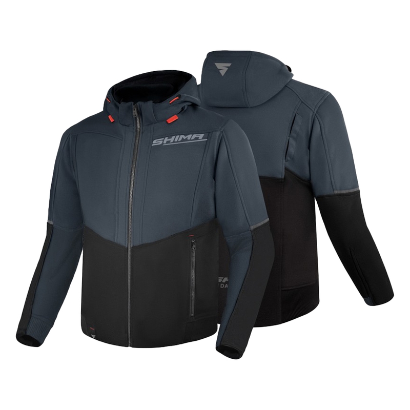 Shima Daybreaker hanorac cu glugă pentru motociclete gri-negru