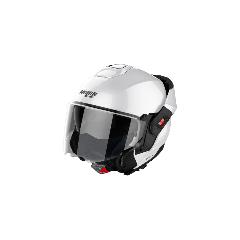 Cască de motocicletă pliabilă Nolan N120-1 Classico N-com albă