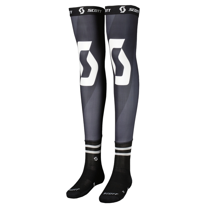 Ciorapi pentru genunchi SCOTT Knee Brace alb-negru