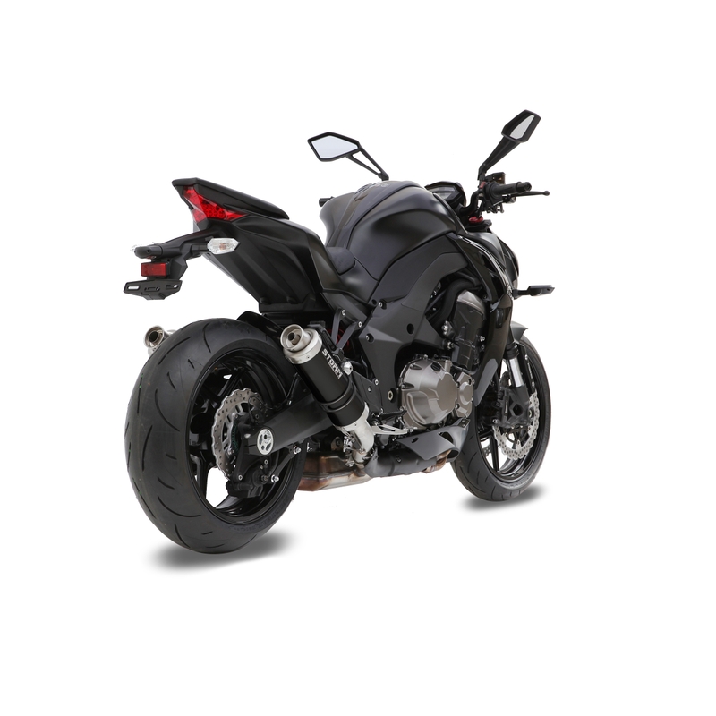 Kit 2 evacuari STORM GP negru otel pentru KAWASAKI Z 1000 2014-2020